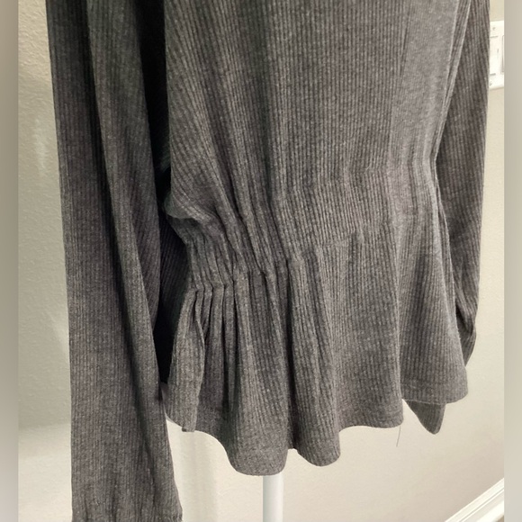 For The Republic Charcoal Heather Knit Top - Picture 8 of 12